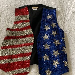 Sequined American Flag best size L